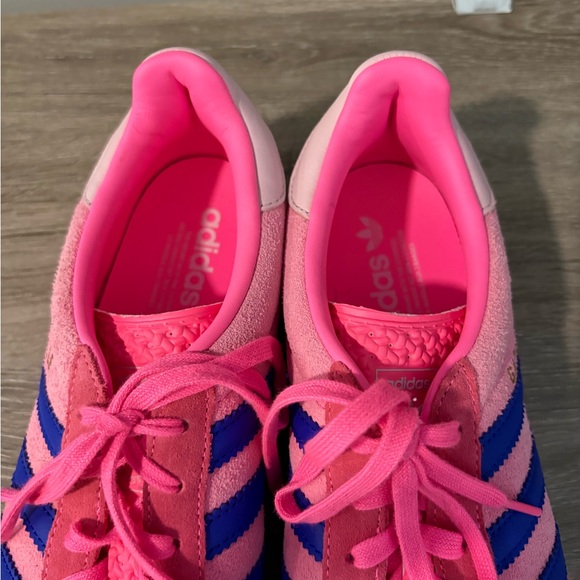 Adidas Women's Pink and Blue Gazelle Sneakers - Picture 5 of 7